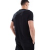 Bershka textured T-shirt in black - part of a set