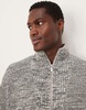 ASOS DESIGN knit oversized fisherman ribbed quarter zip sweater in gray
