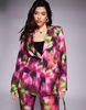 ASOS LUXE tailored blazer in dark blurred floral print - part of a set