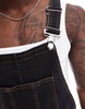 ASOS DESIGN skinny fit denim overalls in black
