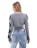 Bershka argyle plaid v-neck sweater in gray - part of a set