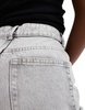 Bershka comfort fit mom jeans in gray