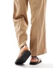 ASOS DESIGN cross over strap sandals in tan
