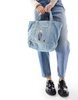 Polo Ralph Lauren bear denim tote bag in washed blue