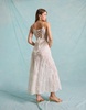 Miss Selfridge festival embroidered 3D floral sheer maxi dress in cream
