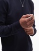 ARKET minimal jersey sweatshirt with crew neck in navy