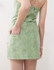 Amy Lynn Milena faux leather mini skirt in green snake print - part of a set