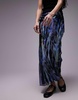 topshop butterfly print wrap midi in multi
