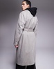 ASOS DESIGN oversized trench coat in washed stone