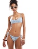 Billabong trippin tides tie side bikini bottom in denim blue