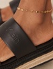 Calvin Klein double strap espadrille slides in black