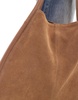 ASOS DESIGN suede tote bag with tubular piping in tan