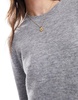 Weekday Ayla knitted sweater in gray heather