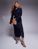 ASOS DESIGN design top collar shirt dress in blue