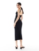 Bershka scoop neck midaxi dress in black