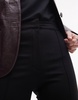 & Other Stories structured jersey tailored straight leg pants with pintuck detail in black