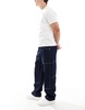 Bershka skater fit jeans in dark blue