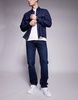 River Island straight fit jeans in dark wash blue