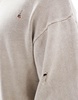 Bershka knit washed t-shirt in beige