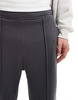 Bershka wide leg pintuck sweatpants in charcoal