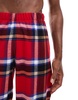 ASOS DESIGN pajama set with plaid shirt and bottoms in red