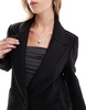 Stradivarius wool look jacket in black