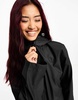 ASOS DESIGN rubberized rain coat in black