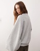Reclaimed Vintage funnel neck balloon sleeve sweater in gray heather
