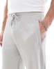 Bershka seersucker sweatpants in light gray - part of a set