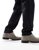 ASOS DESIGN lace-up chukka boots in gray