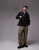 ARKET half zip fleece sweat in blue