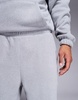 ASOS DESIGN tapered fleece sweatpants in gray heather