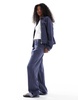 ASOS DESIGN straight leg pants in denim look - part of a set