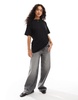 ASOS DESIGN long line t-shirt in black