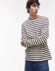ARKET long sleeve T-shirt in blue and white stripes