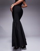ASOS DESIGN peplum bandage maxi skirt in black - part of a set