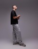 ARKET heavyweight interlock jersey oversized T-shirt in black