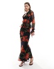 ASOS DESIGN long sleeve chiffon ruffle tie top in floral print - part of a set