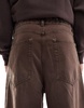 Bershka super baggy fit jeans in brown