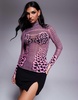 AFRM zadie mock neck long sleeve top in pink petal