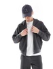 Bershka boxy crop seersucker hoodie in gray - part of a set