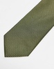 ASOS DESIGN textured tie in khaki