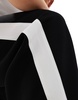 ASOS DESIGN pull-on pants with contrast panel in black