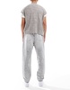 Bershka loose fit jeans in gray