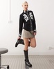 Reclaimed Vintage fitted shirt with western detail in black