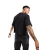 Bershka boxy fit t-shirt in black