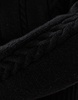 Aria Cove cable knit v neck mini sweater dress in black
