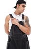 ASOS DESIGN denim overalls in black