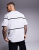BOSS Green Tercy Tape central logo t-shirt relaxed fit in light gray