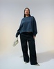 ASOS DESIGN Curve oversized sweatshirt with raglan detail in charcoal